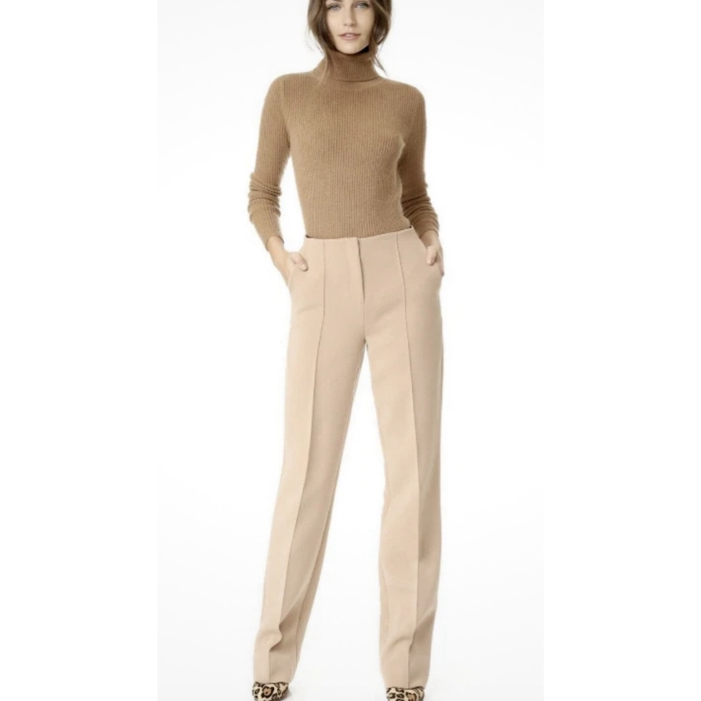 Diane von Furstenberg Camel Pleat Front Pants Size 12